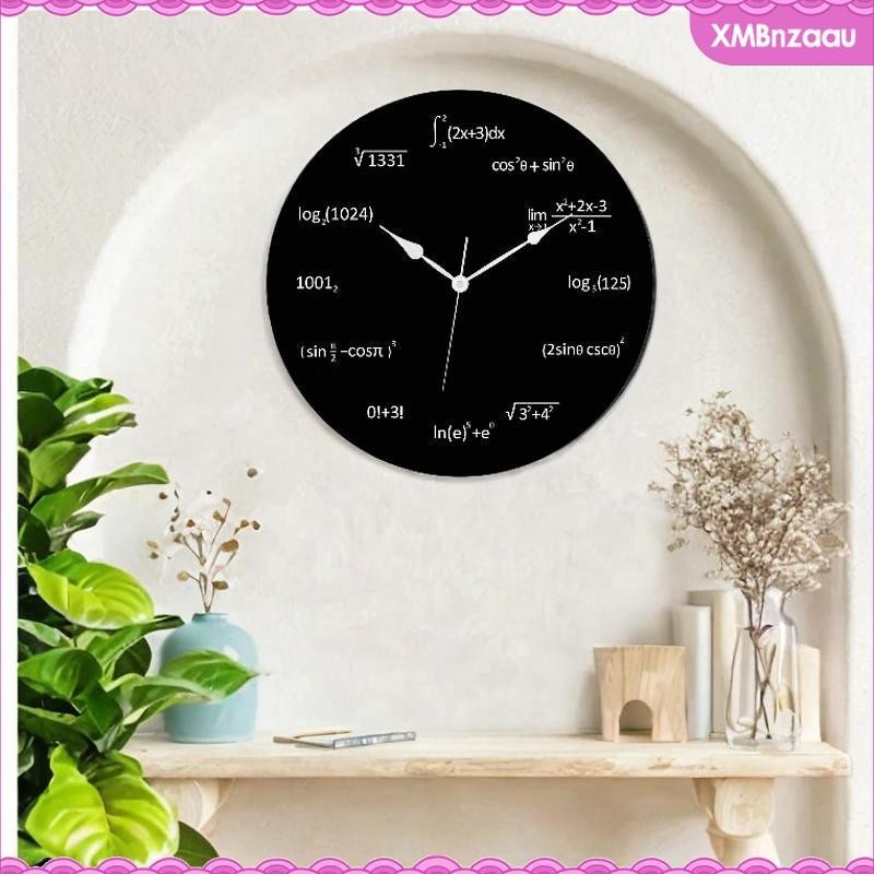 Xmbnzaau Ecuaciones Matematicas Reloj De Pared 30cm Sin Tictac Para Dormitorio Comedor Escuela Shopee Colombia