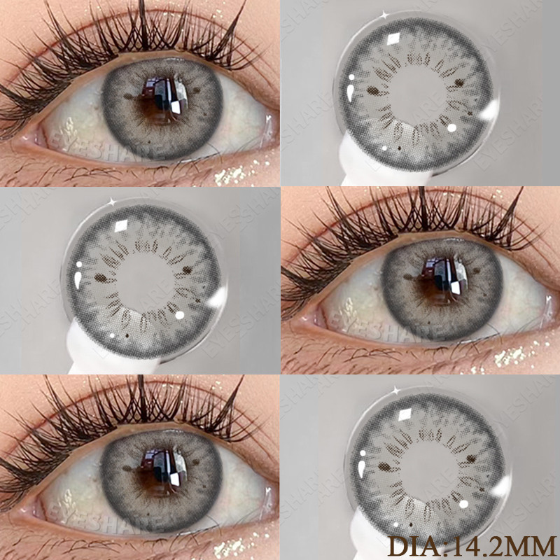 EYESHARE 1par Lentes De Contacto De Colores Ojos Grises Pupilas