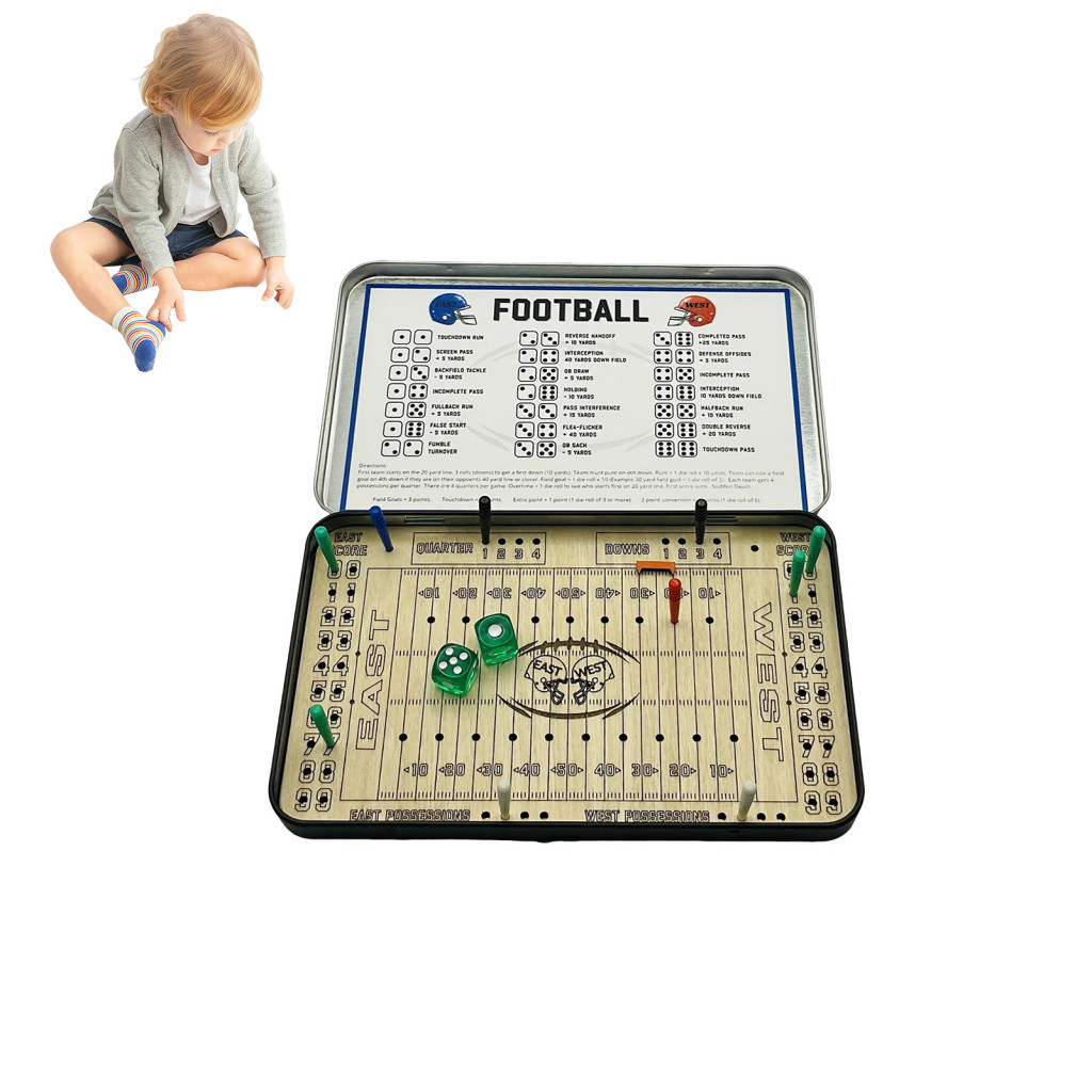 Travel Board Game Interactive Desk Toy Wooden Set for Family Fun Night ...