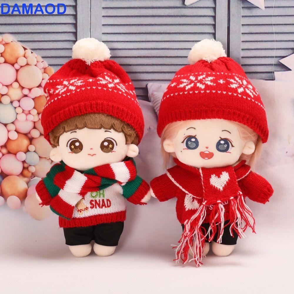 DAMAOD 20cm Ropa De Algodon Para Munecas Accesorios De Tela Navidad Adorable Rojo Kawaii Santa Claus Shopee Colombia