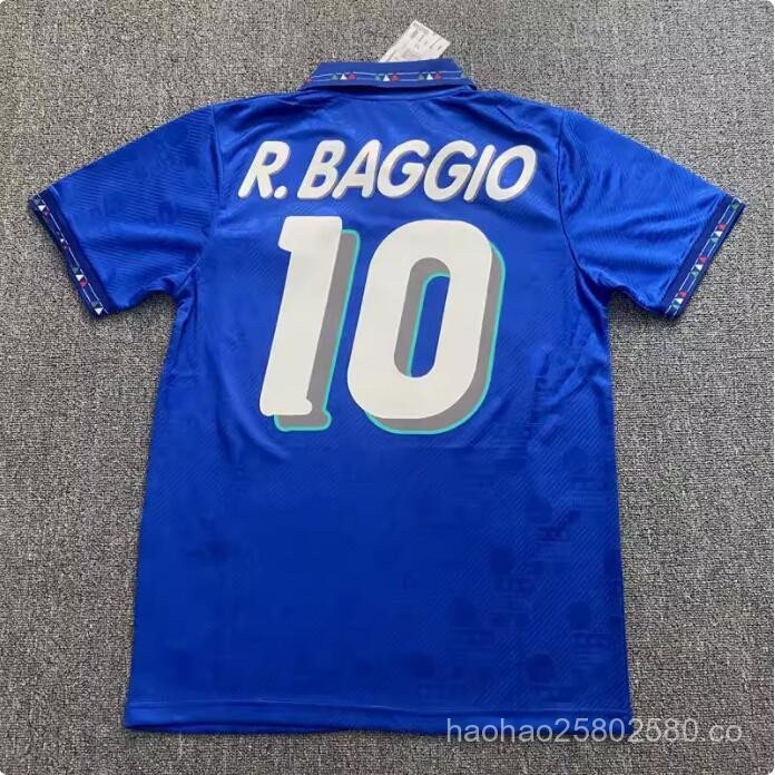 Maillot De Foot Vintage Italie Extérieur 2004-2005 – N°10 Roberto Baggio – Taille XL