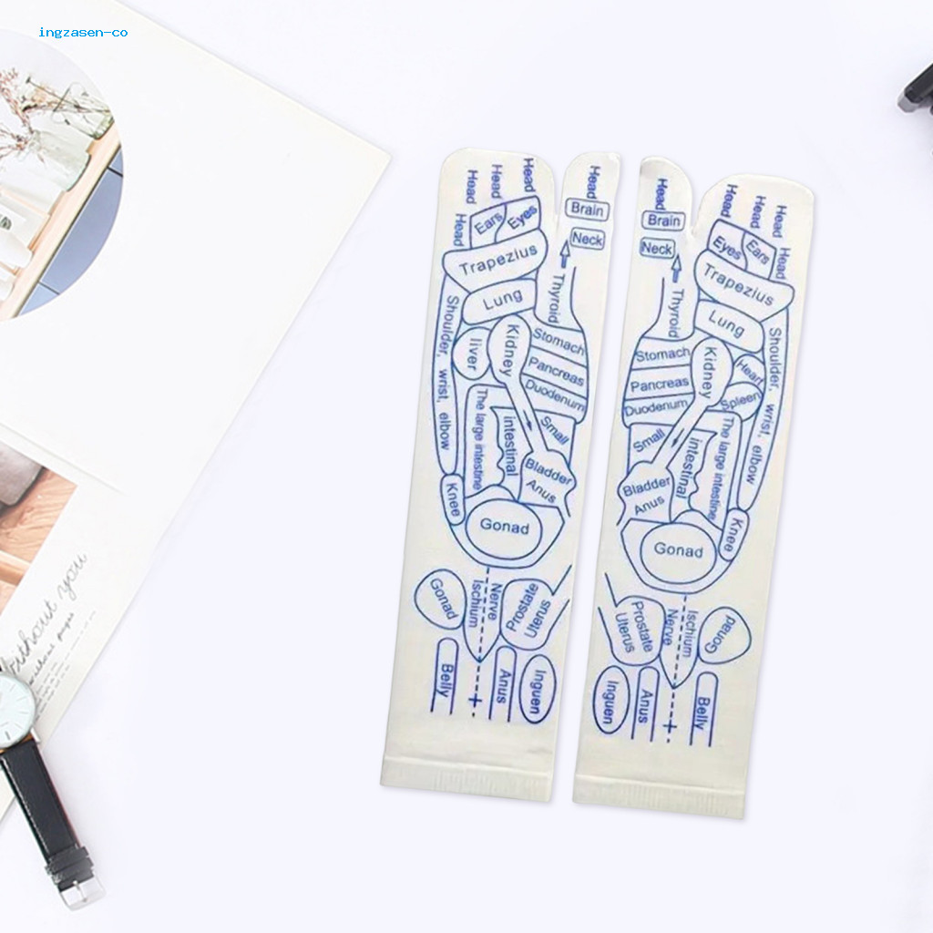 Pedicure Socks with Acupoint Map Pen and Sock Set Relaxing Mid-calf ...