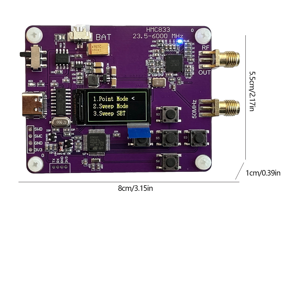 [Apu _ Ma.co] AU 6Ghz HMC833 Generador De Señal De RF 0.96inch Pantalla ...