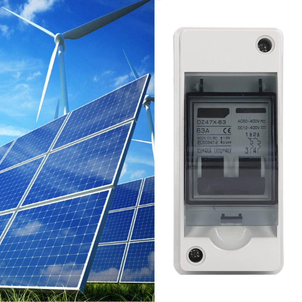 Solar PV System Isolator Miniature Circuit Breaker 2P Pa66 AC 90‑400V 7 ...