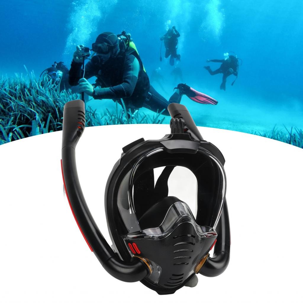 Diving Face Cover Snorkel Full Fog Proof 180 Degree Panoramic View with ...