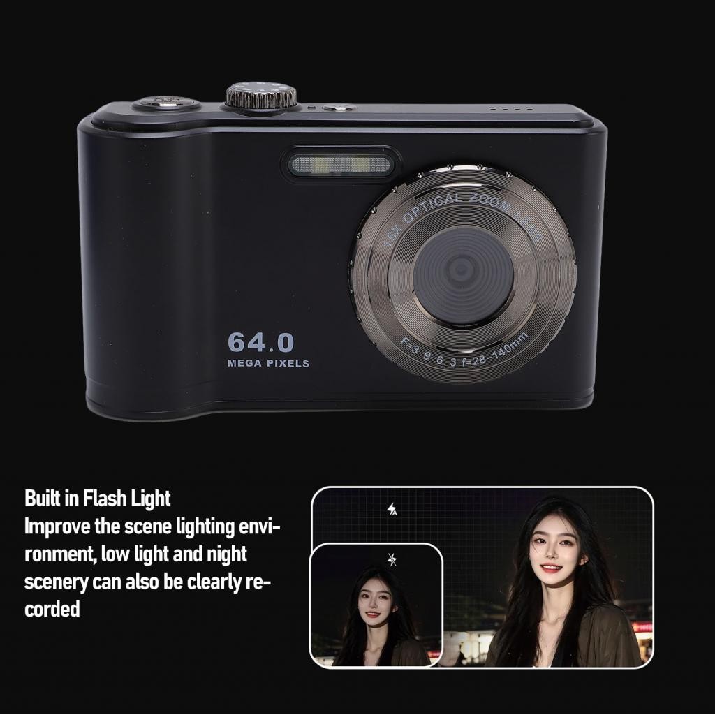 Recording Camera 1200mAh Battery AF Autofocus Photosensitive Chip 1/4 ...
