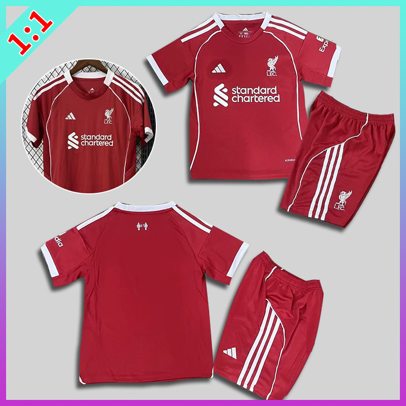 25-26 Conjunto De Camiseta De Local Del Liverpool Para Niños En La ...