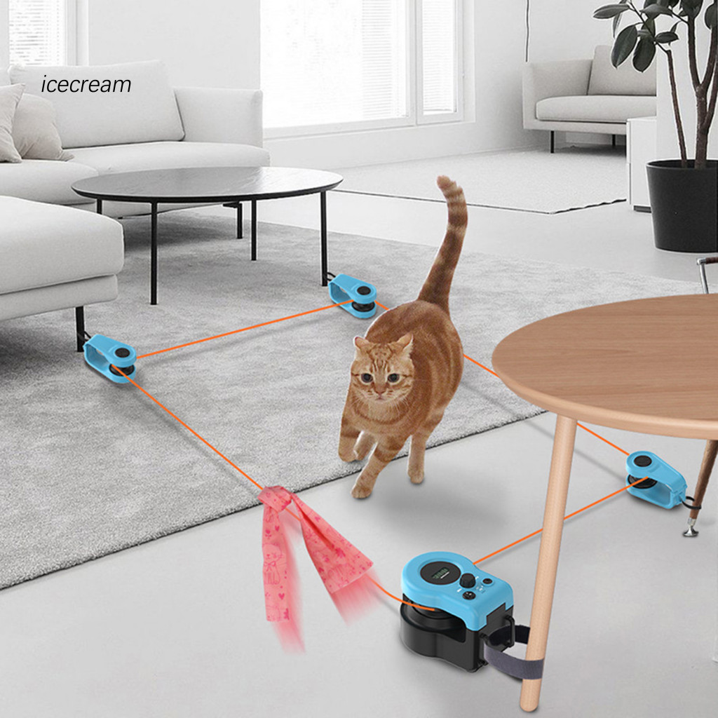 Cat Exercise Equipment Treadmill Toy Feather with Remote Control ...