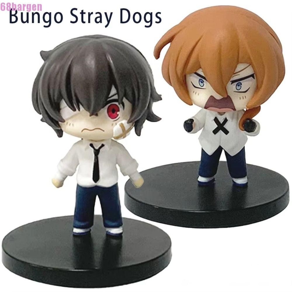 Jiumaocleu Figura di bungo Stray Dogs Statua Nakahara Chuuya Action Figure Q Ver Anime BSD Figura da collezione Carino Fatto a mano Desktop Decorazione per i fan