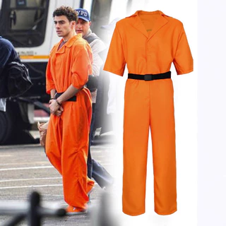 Conjunto 6 Piezas Prisión Disfraz De Prisionero, Disfraz De Convicto Blanco Y Negro Con Disfraz Unisex Fiestas Temáticas