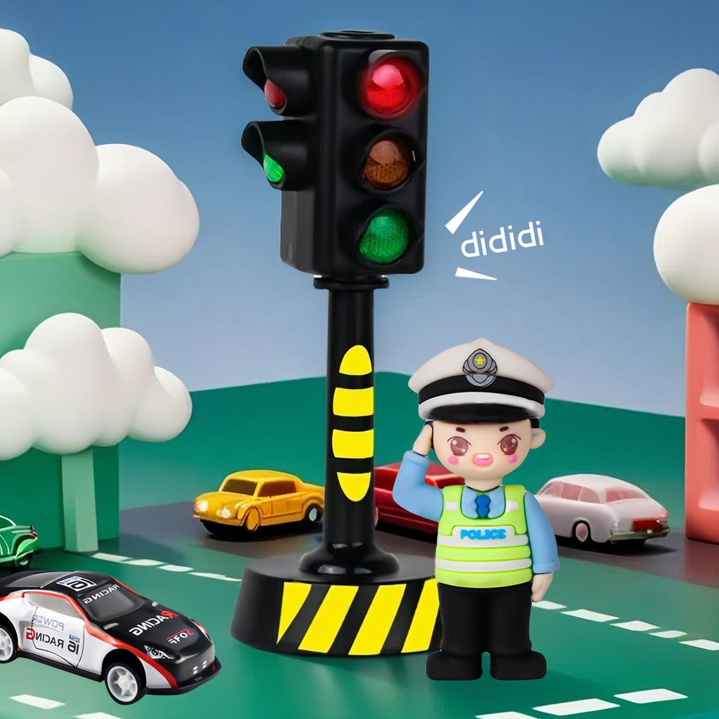 Semáforo De Juguete Con Luces LED Y Sonidos, Educativo Para Seguridad Vial, De 12,5 Cm, Para Niños