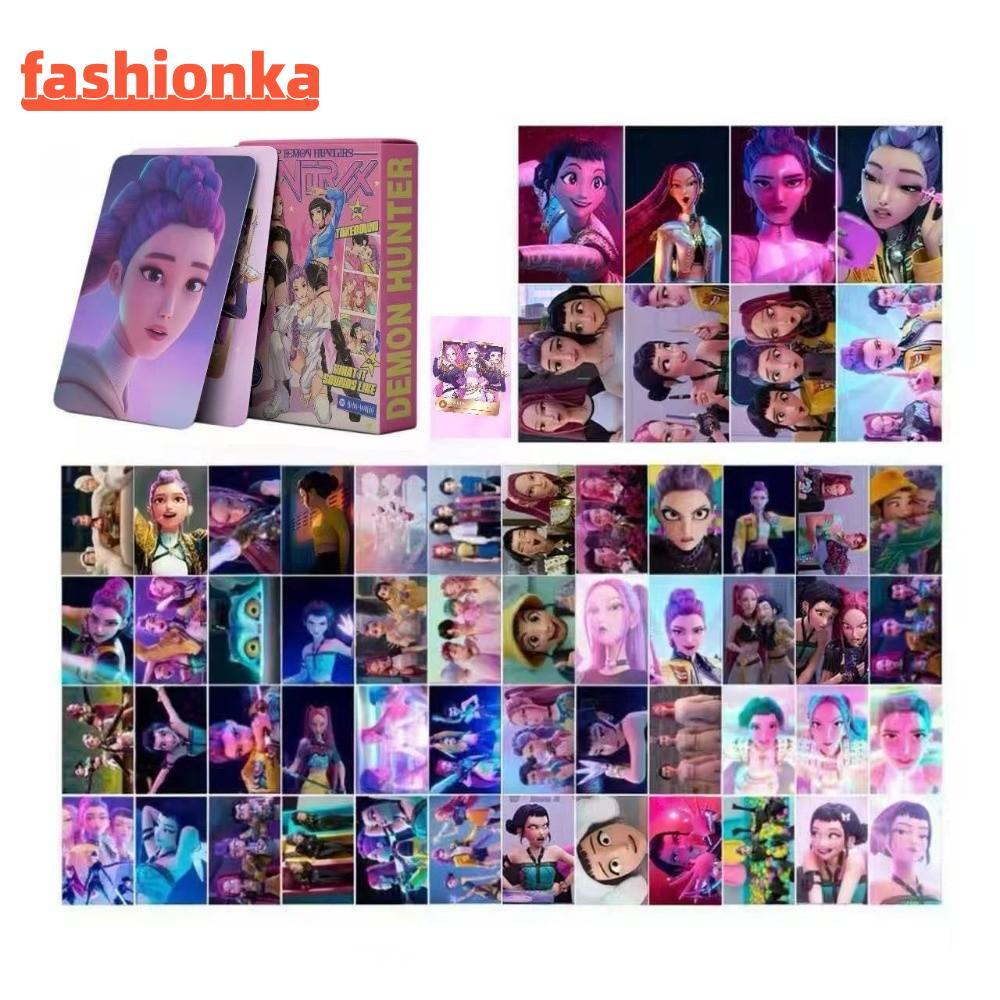 60 Tarjetas Fotográficas Kpop Demon Hunters – Colección Láser Holográfica De Huntrix, Regalo De Cumpleaños Para Fans Y Coleccionistas