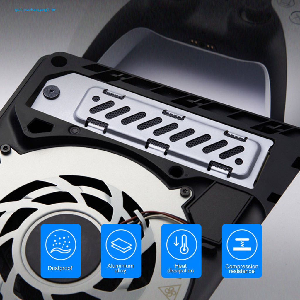 for PS5 Slim M2 SSD Teardrop-shaped vents: This design features a metal ...