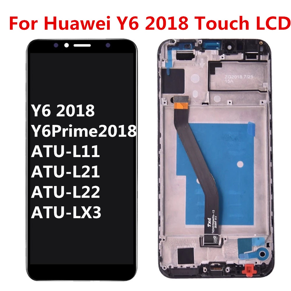 Original LCD De 5,7 Pulgadas Para Huawei Y6 2018 Y6 Prime 2018 ATU-L11 L21  L22 LX3 Pantalla Digitalizador De Táctil Montaje De Piezas De Reparación De  Repuesto | Shopee Colombia