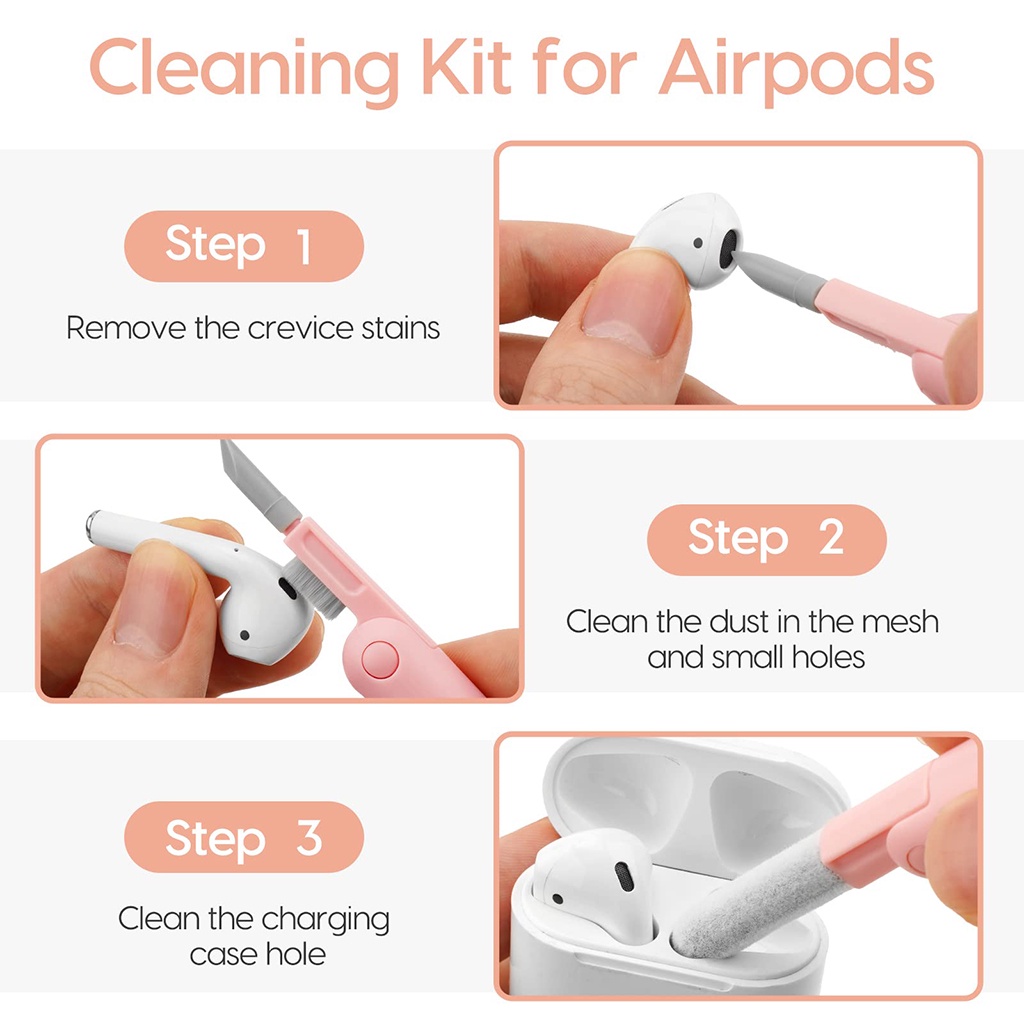 Kit de cepillo para quitar el polvo limpiador de auriculares intrauditivos  portátil con hebilla de tecla YONGSHENG 8390606423696