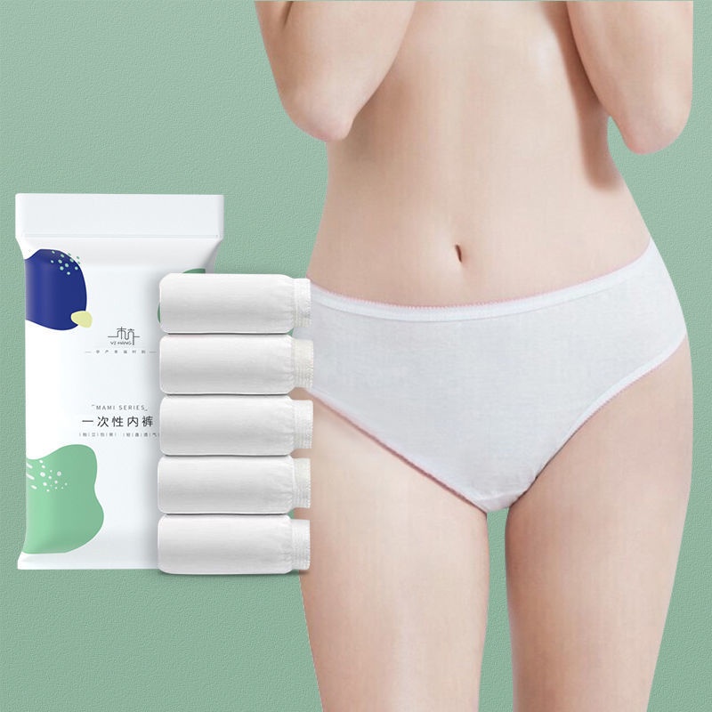 Aimisin Bragas desechables 100 algodón para mujer ropa interior discreta  para viajes hotel spa hospital – Yaxa Store