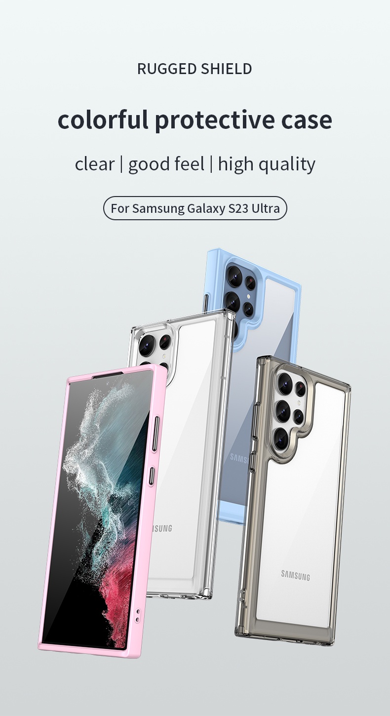 Funda premium para Galaxy S23 Ultra Case S22 S23 Plus doble capa cubierta a  prueba de golpes
