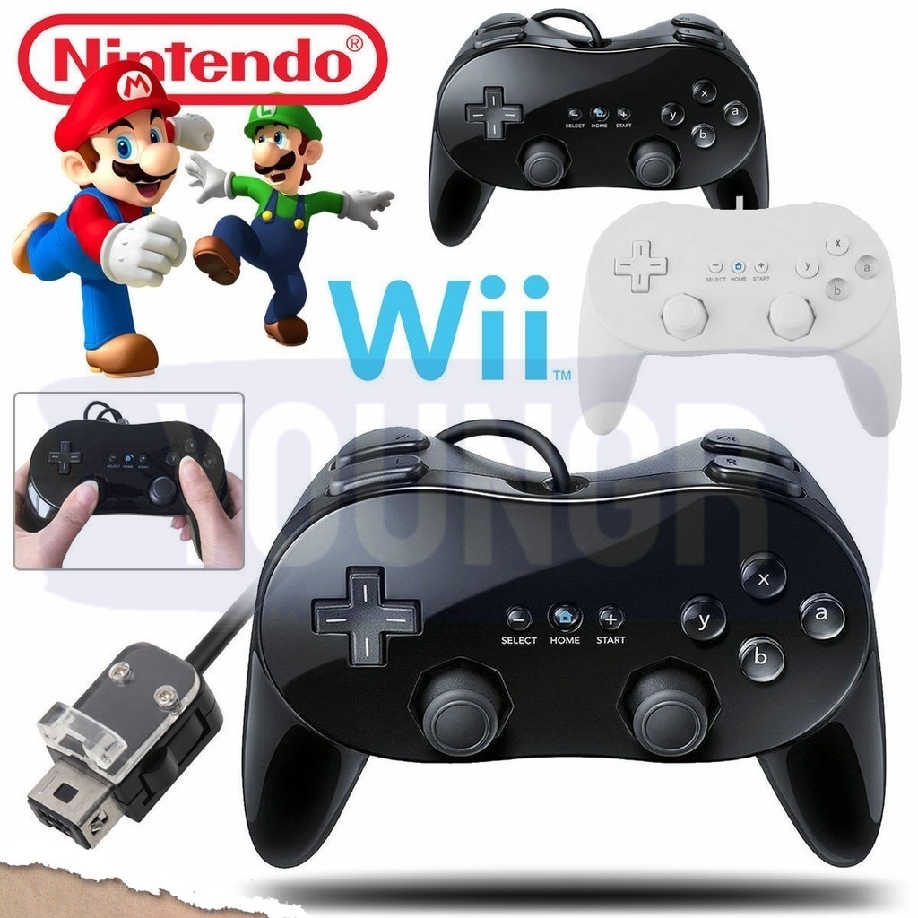 Gamepad Clásico Para Nintendo Wii Control De Juego Con Cable Joystick