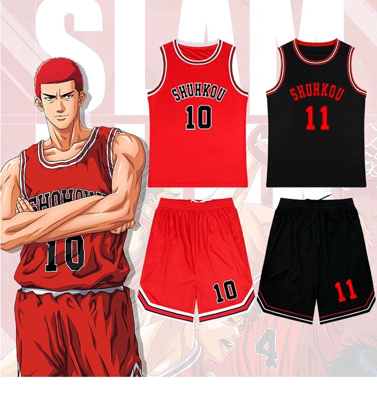 Slam Dunk Cosplay Kaede Rukawa Sakuragi Hanamichi Disfraz Chaleco de anime  Camiseta de baloncesto Uniforme escolar