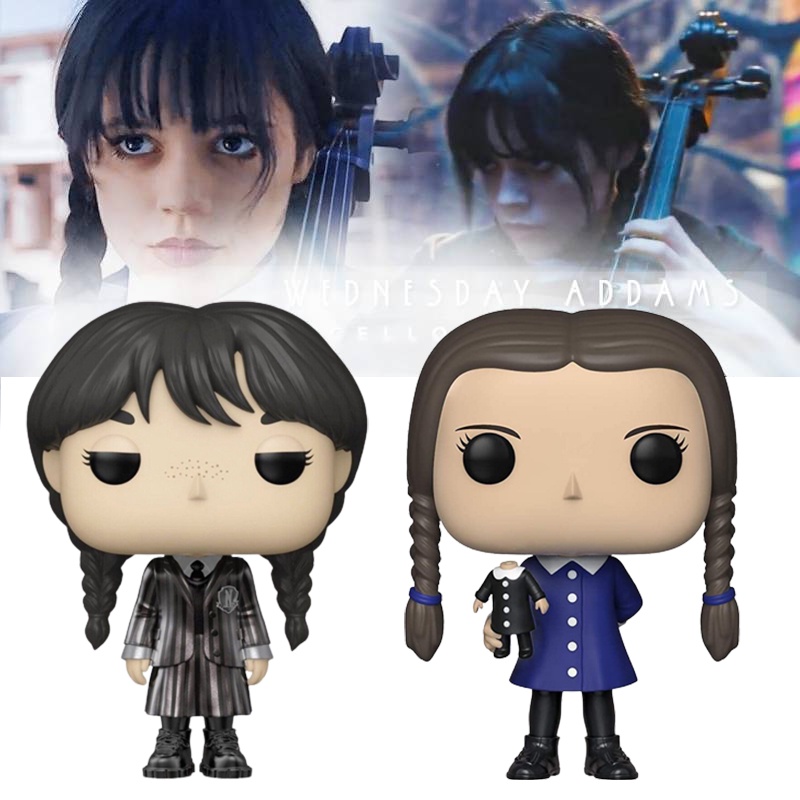 10cm Funko Pop Miércoles Addams Figura Juguetes Oficina Escritorio  Decoraciones Vacaciones