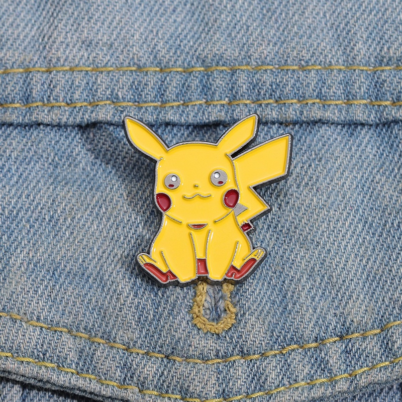 Lindo Anime Pikachu Esmalte Pin Pokemon Broche Solapa Insignias De ...