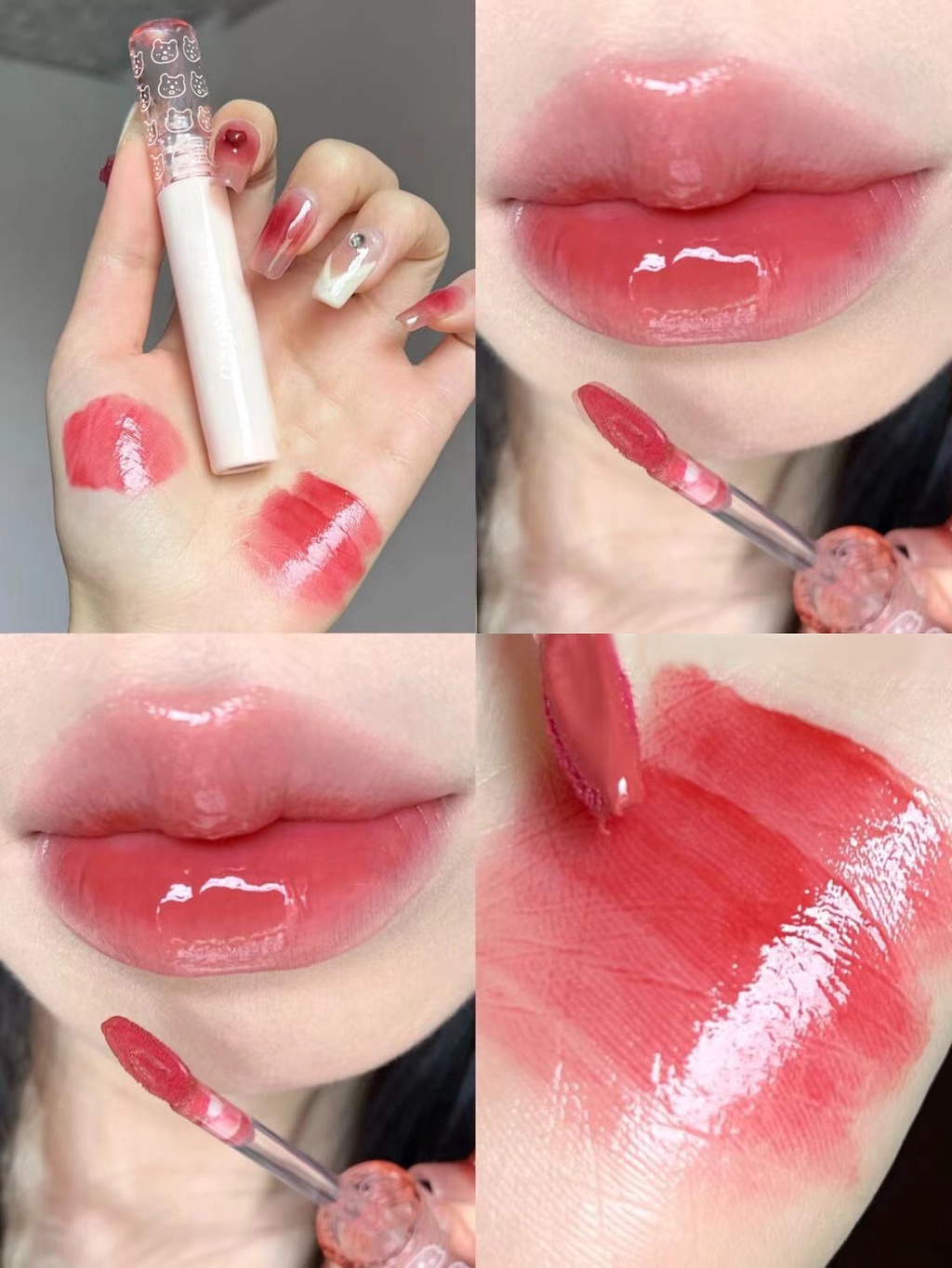 Cappuvini 3pcs Brillo De Labios Set Hidratante Bálsamo Labial Tinta De ...