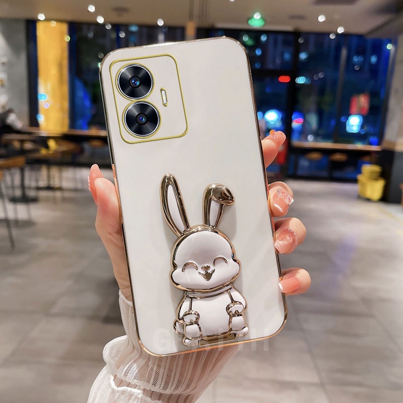 Para Realme C55 NFC 2023 Funda De Teléfono Softcase Nuevo Estilo Moda 3D  Bolsa De Aire Lindo Doraemon Cubierta Trasera Correa De Muñeca Titular Del