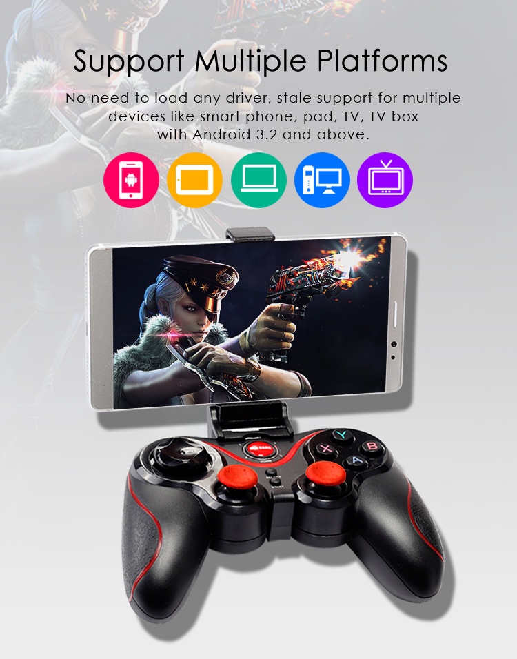 Controlador De Juegos Inalámbrico Bluetooth Gamepad PC Joystick Para  Teléfono Móvil Android TV Box Playstation 3 Tablet MG09