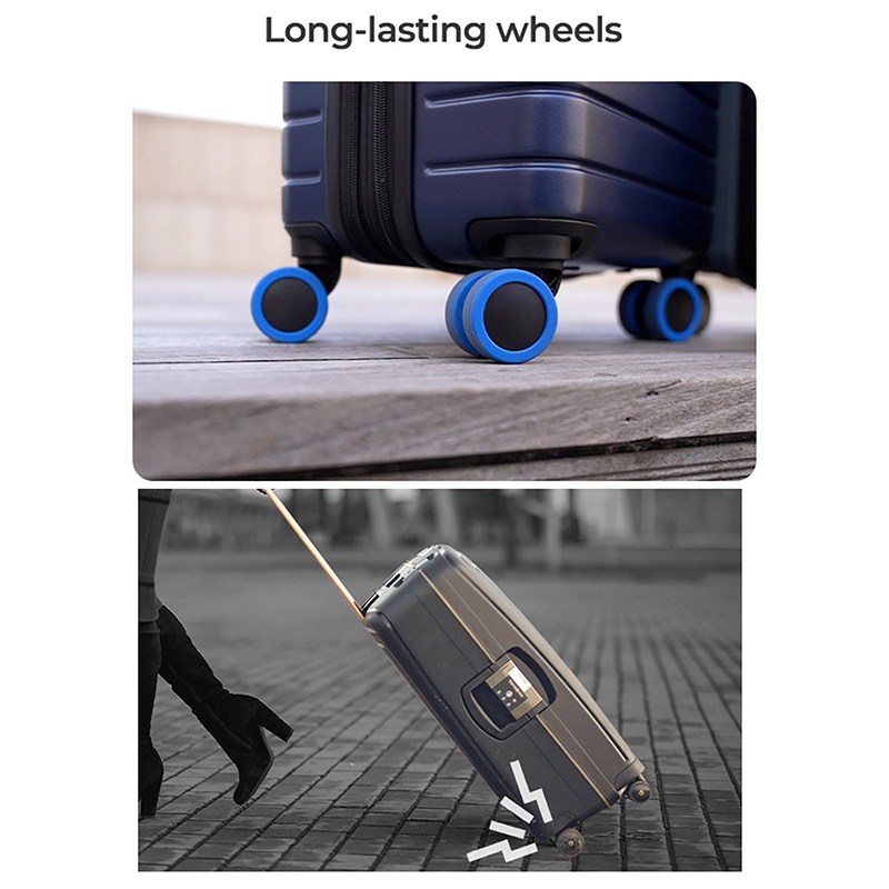 Protector de ruedas de silicona para equipaje, 8 piezas, reducción