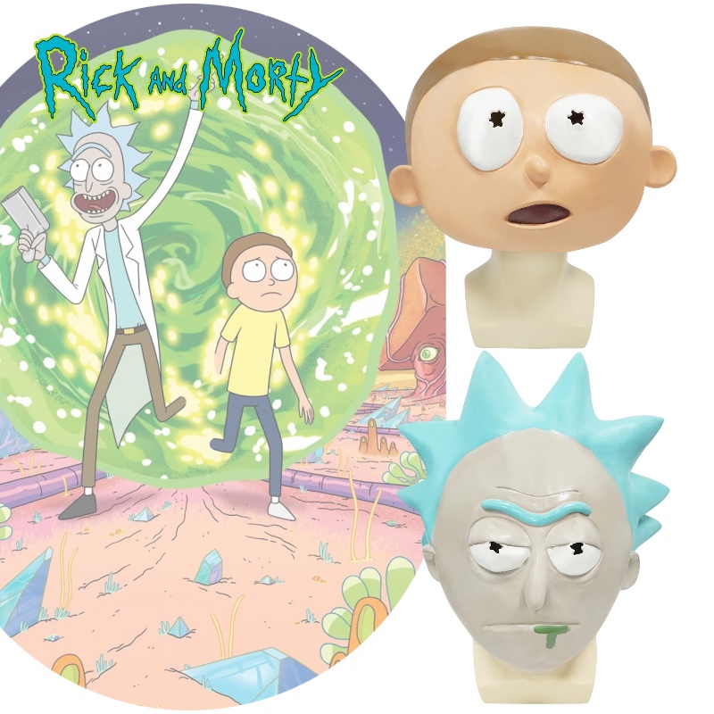 Rick Y Morty Máscara De Látex Calidad Premium Inolvidable Suplantación
