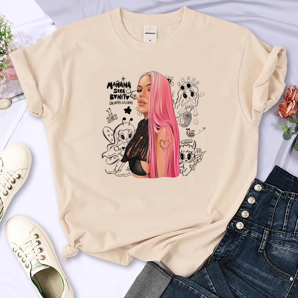 Camiseta De Manga Corta De Karol G Bichota, Ropa De Hip Hop