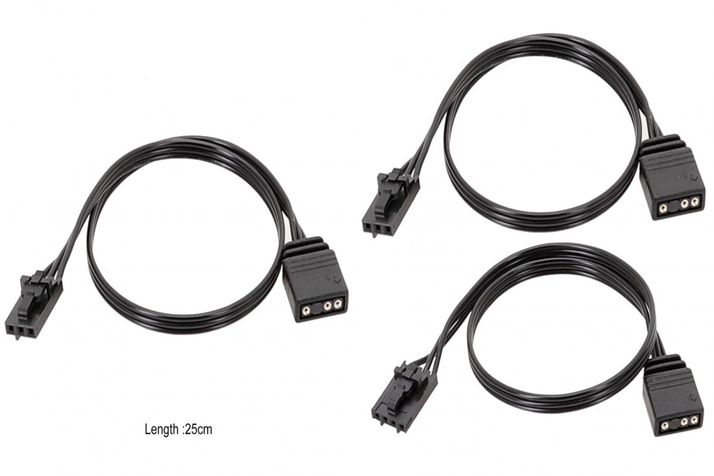 3 Pin Controller Adapter Cable Argb Cord 25cm for Ql Ll120 Icue Rgb Led ...