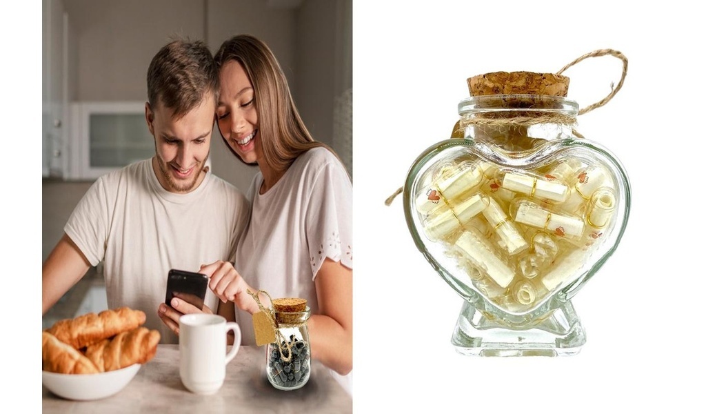 Love Pill Message Valentine Day Gift Romantic Capsule Jar Valentine's ...