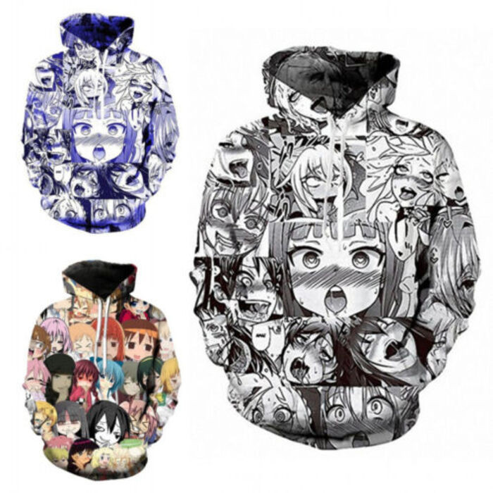 Ahegao Manga Sudadera Con Capucha Hombres Mujeres Chaqueta Casual Shopee Colombia