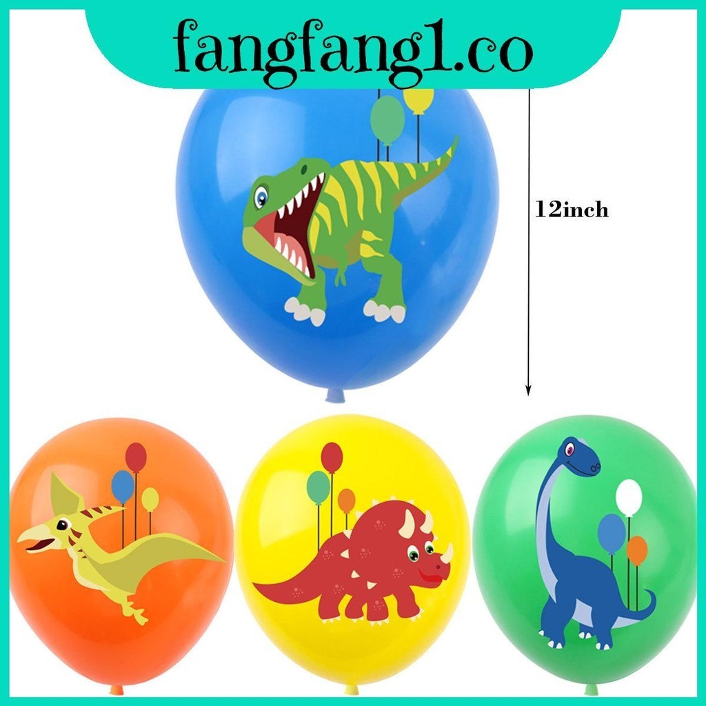 Dinosaurio Cumpleaños Colorido Banner Globo Topper Cake Set Shopee Colombia 1399