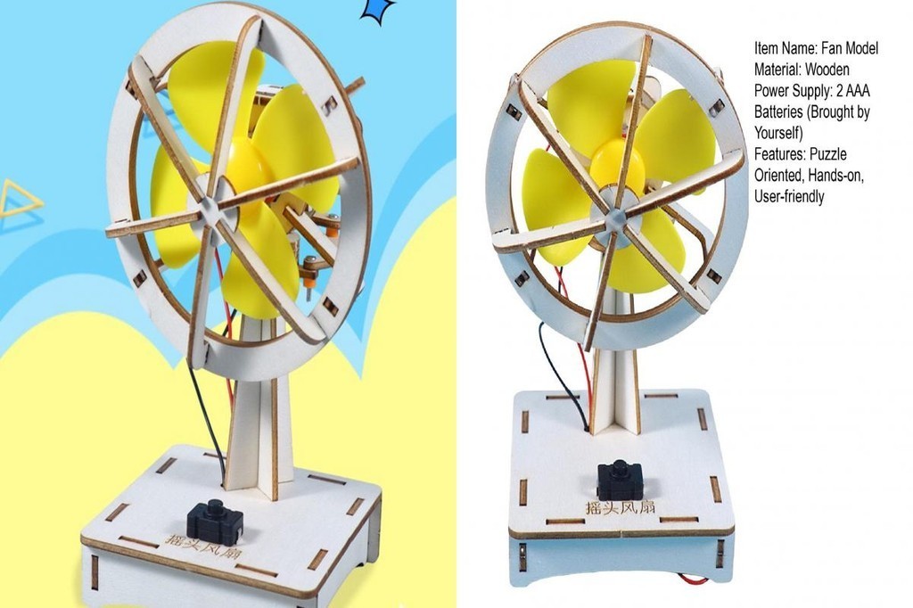 Stem Learning Toy for Children Diy Electric Fan Model Kit for Kids 7-12 ...
