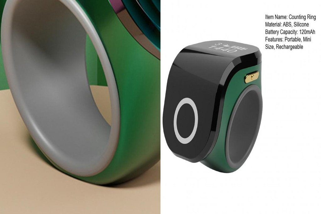 Running Counter Double-click Screen Rotation Ring Smart Oled Counting ...