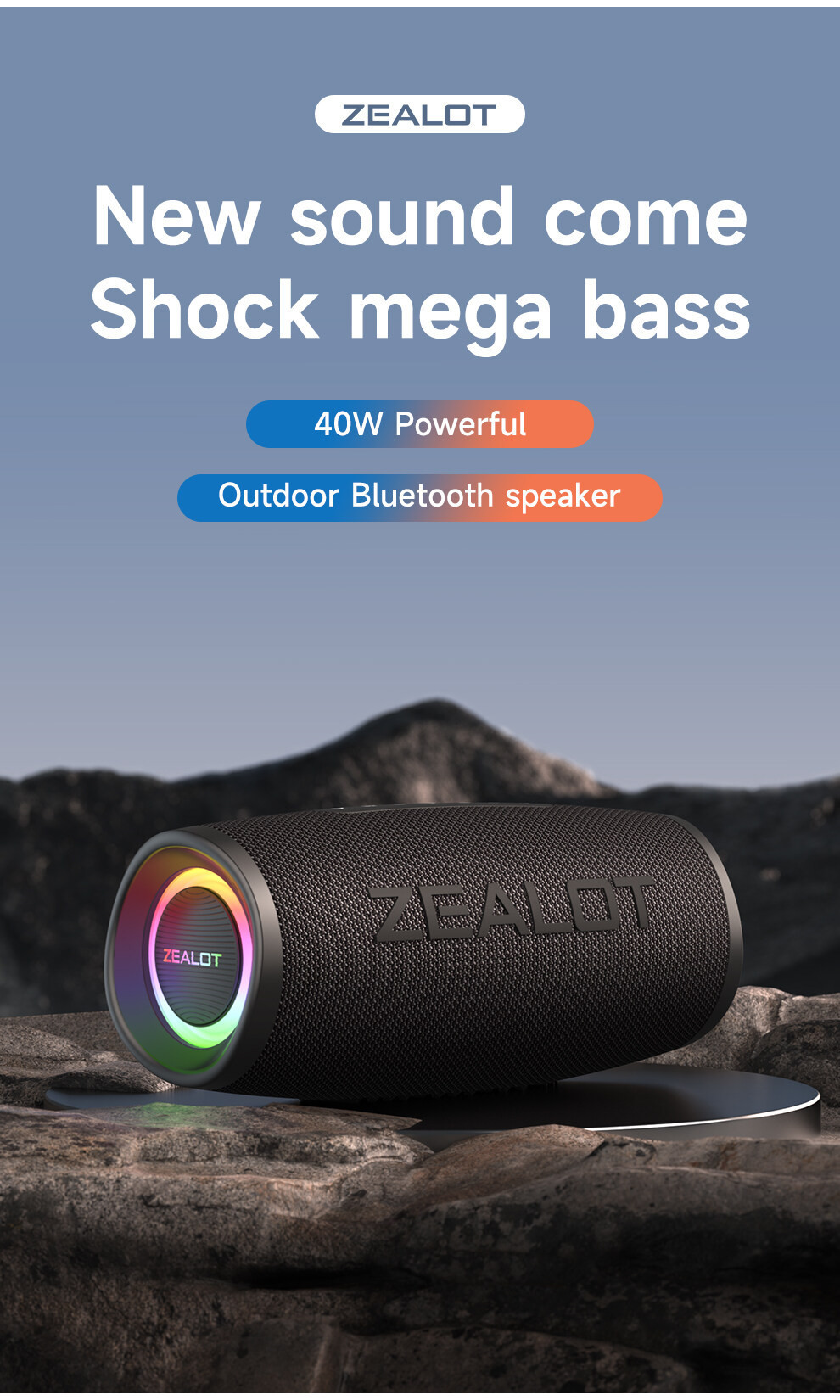 ZEALOT S56 40W Altavoces Portátiles Subwoofer De Graves