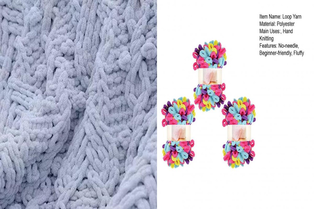 Loop Yarn for Hand Knitting Diy Handcraft Fluffy for Finger Perfect for ...