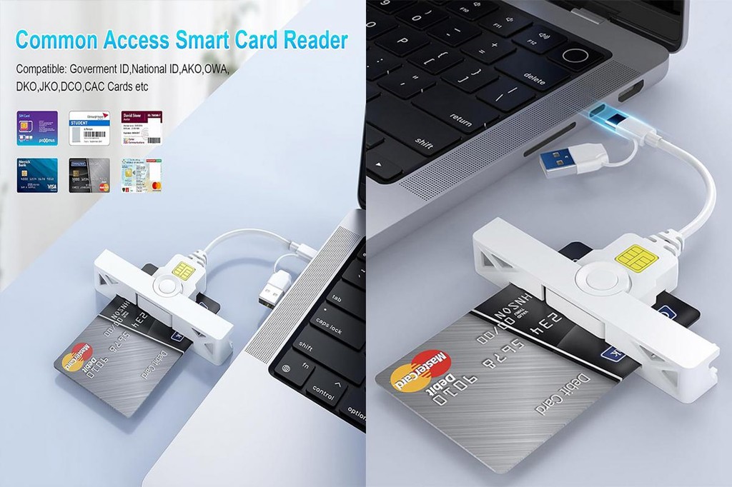 Compact Design Card Reader Usb Type-c Fast Dual Connector for Windows ...