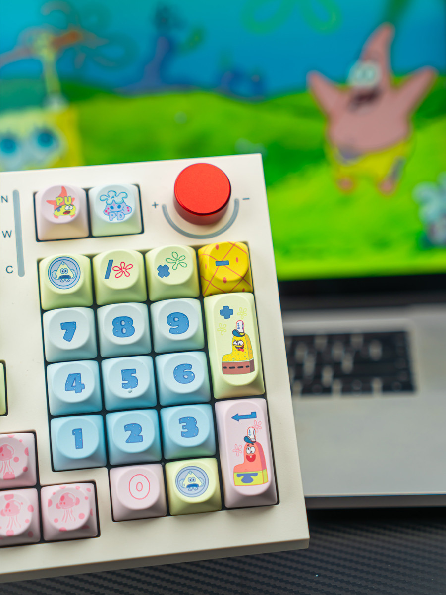 Bob Esponja SquarePants Keycap SO/Cherry Perfil 137 Teclas PBT Cinco ...