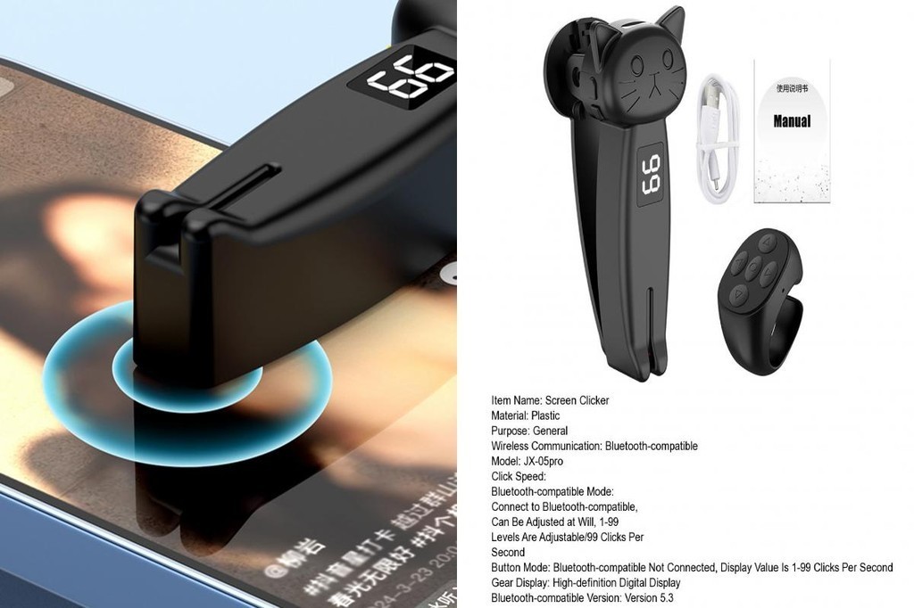 Touchless Screen Control Device Clicker for E-readers Bluetooth E ...