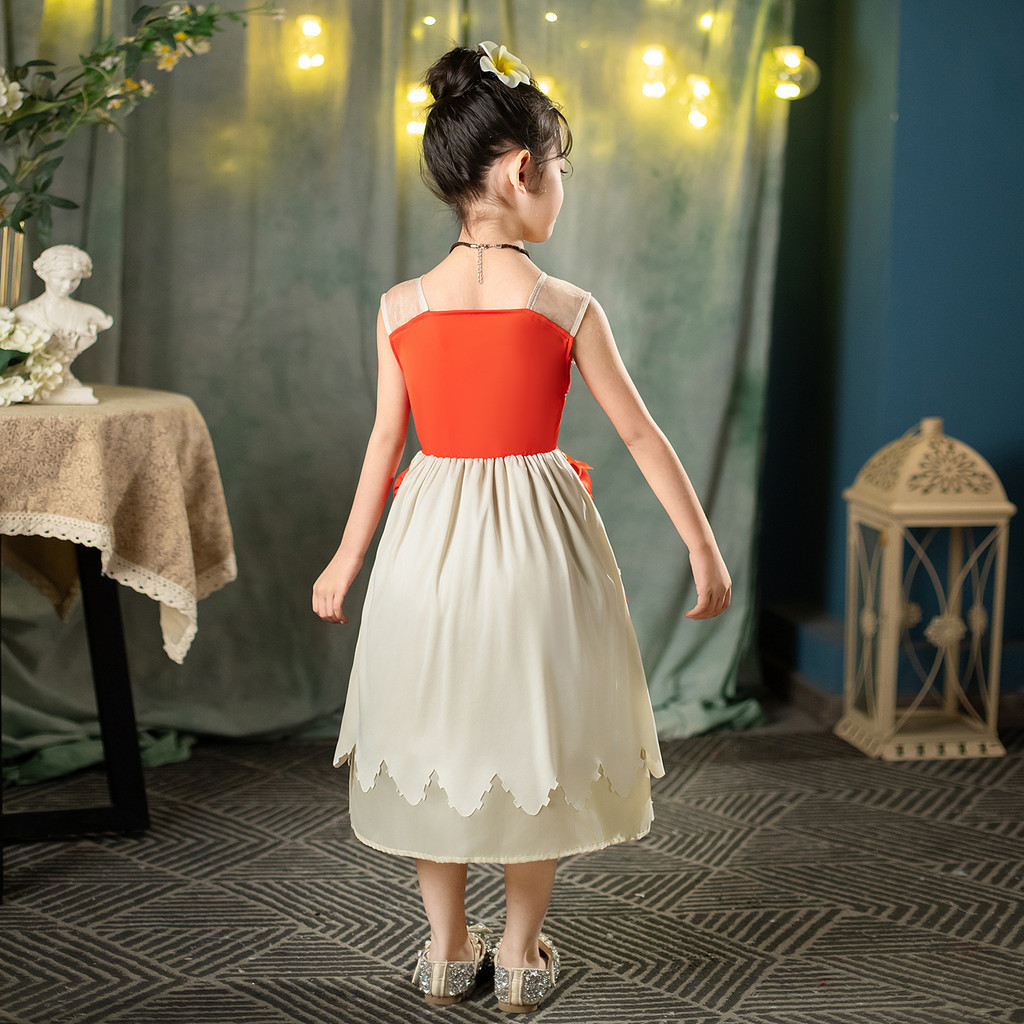 Disney-vestido De Moana Para Niñas, Disfraz De Princesa Vaiana Con Collar, Conjunto De Pollitos De Cerdo Y Mascota Para Fiesta De Cumpleanos Ask