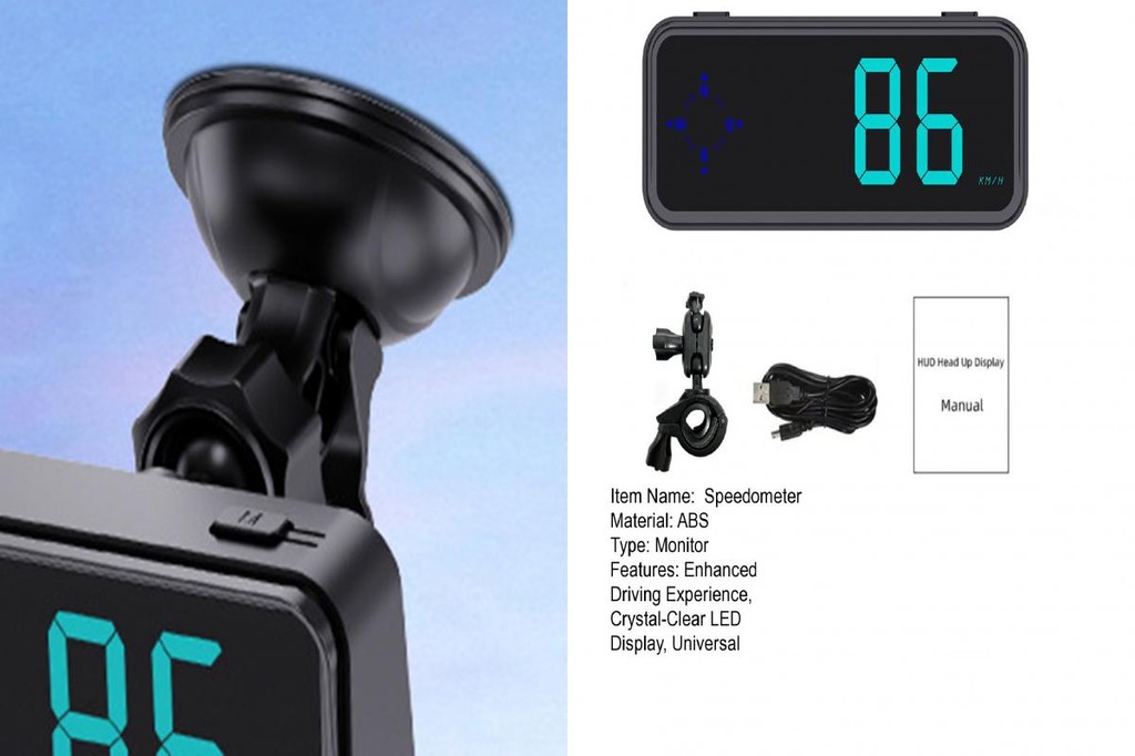 Modern Digital Car Gauge Mini Led Speedometer Universal Gps Hud Mph/kmh ...