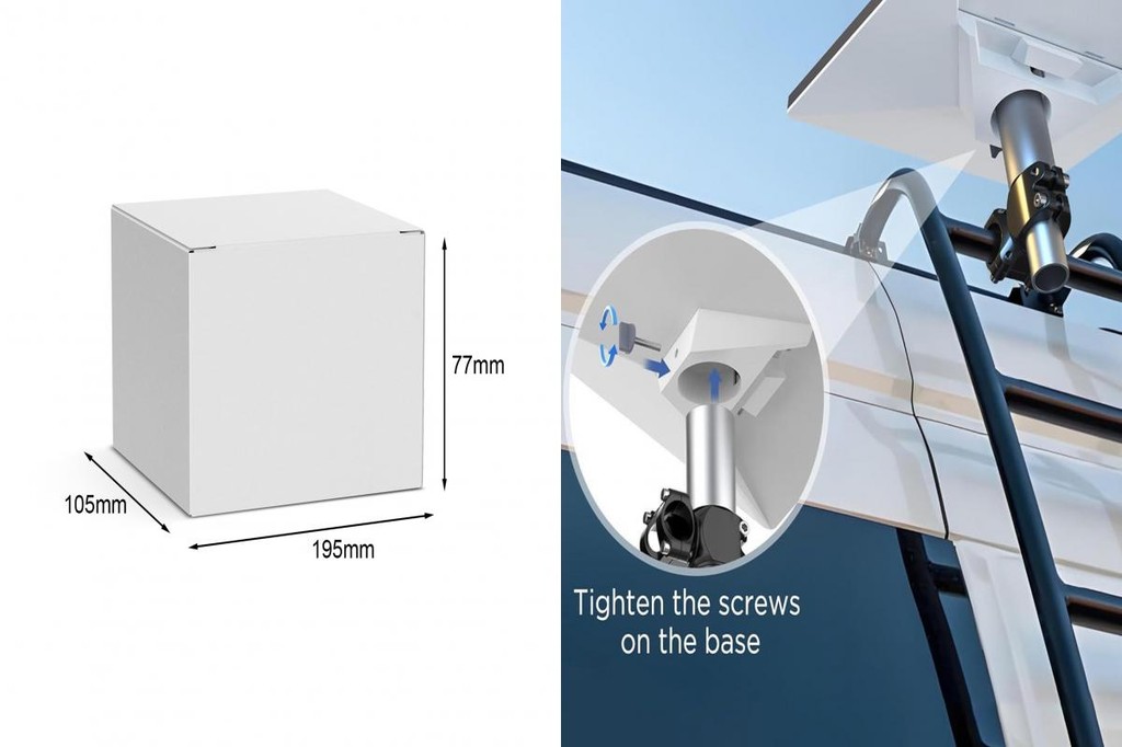 Easy Installation Roof Railing Fixture Install Mount for Starlink Mini ...