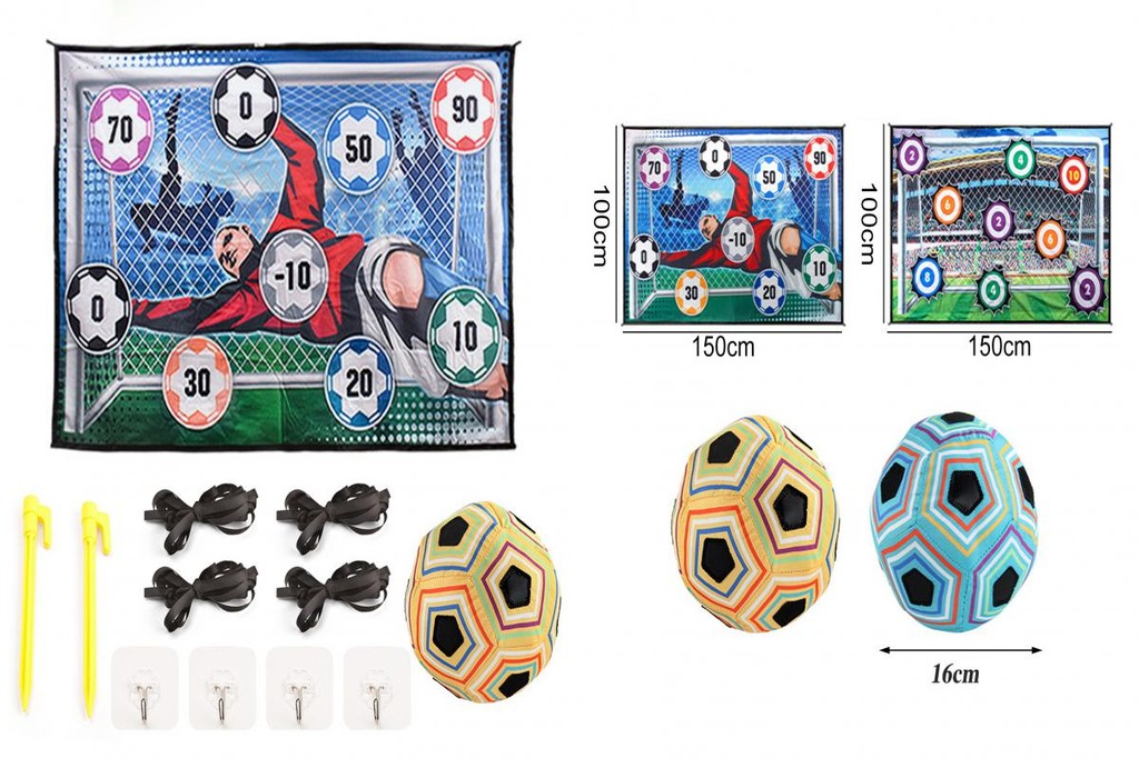 Football Game Mat Indoor Soccer Set for Kids with Target Areas Practice ...