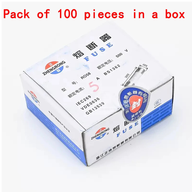 100 Fusibles Rapides 6x30 Mm 250V - Lot économique, 6x30mm