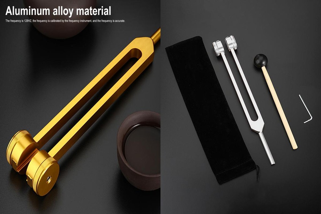 Meditation Tuning Fork Aluminum Alloy 128 Hz Healing Set for Stress ...
