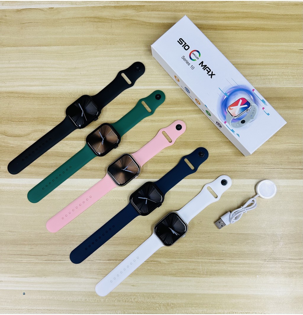 S10 Max Reloj Inteligente AMOLED Pantalla Bluetooth Voz Llamada  Mensaje Alerta Deportes Impermeable Fitness JI4P