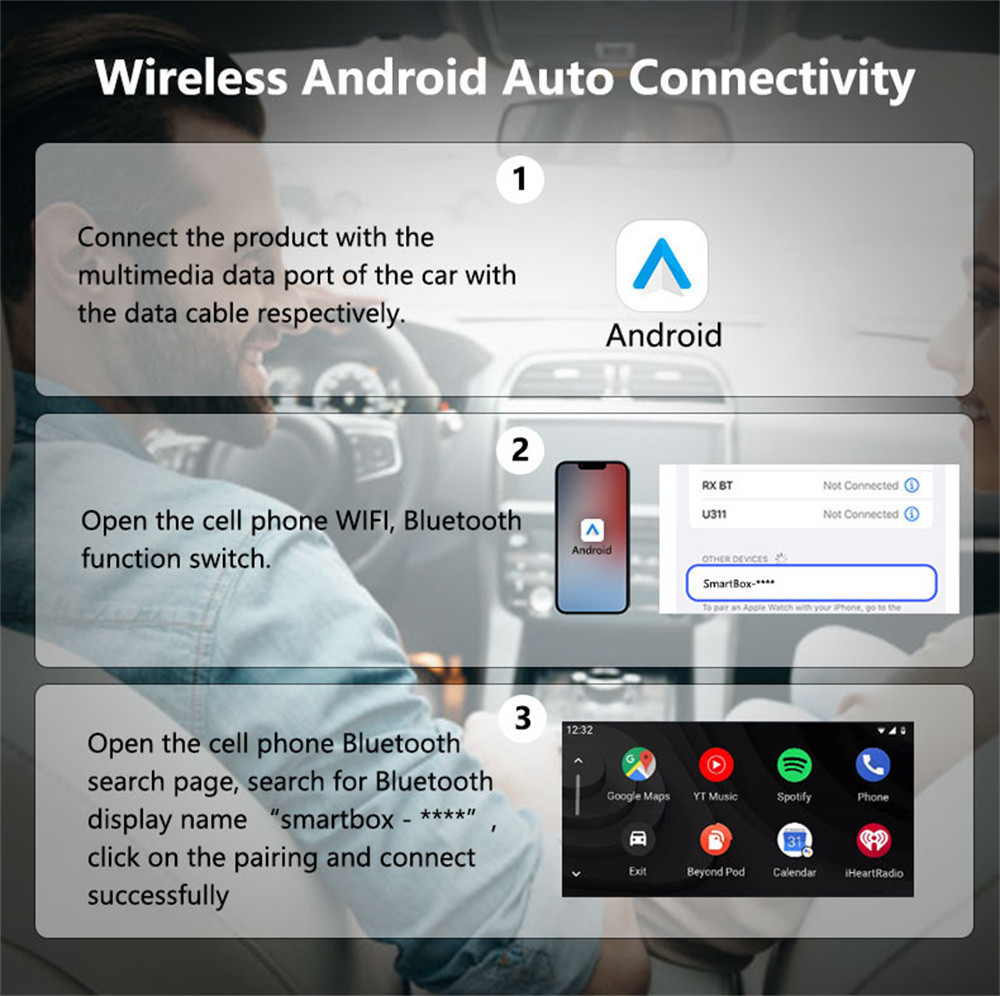 Nuevo Adaptador Inalámbrico CarPlay Android Auto 2en1 Dongle ...